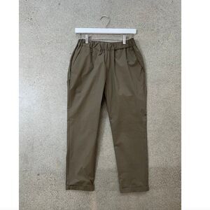 Lis Lareida Cotton Twill Taper Casual Ankle Pants Khaki Olive Women's L
